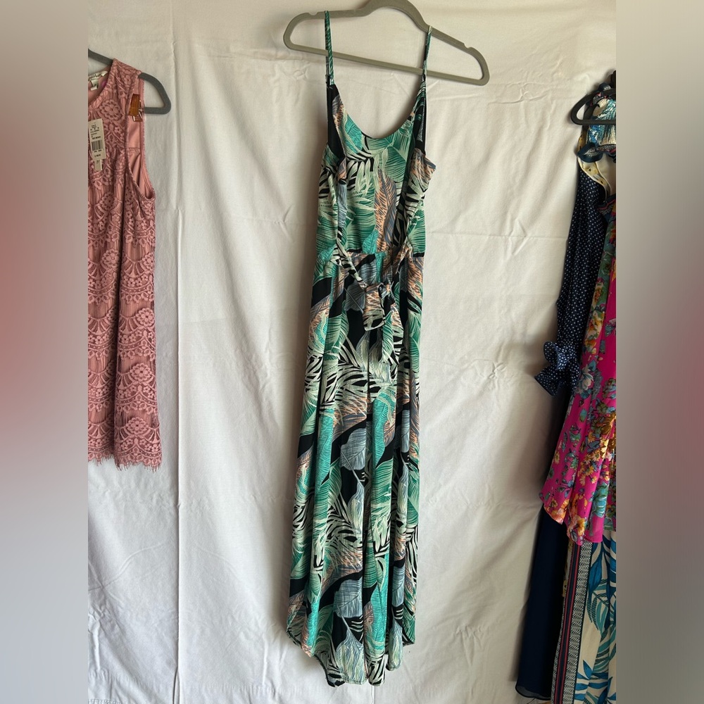 Pink Lily Women’s Black and Green Jumpsuit size L
